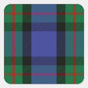 Clan MacLaren Tartan Quadratischer Aufkleber