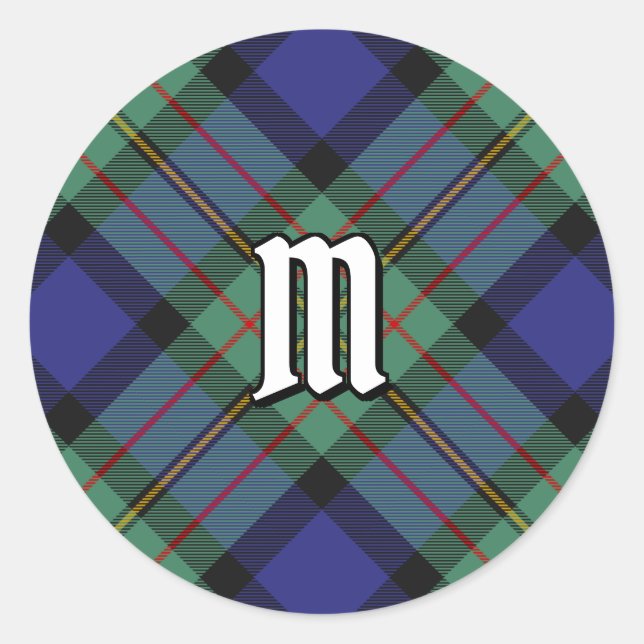 Clan MacLaren Tartan Runder Aufkleber (Vorderseite)