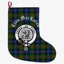 Clan MacLaren Wappen Abzeichen & Tartan Anpassbar Großer Weihnachtsstrumpf