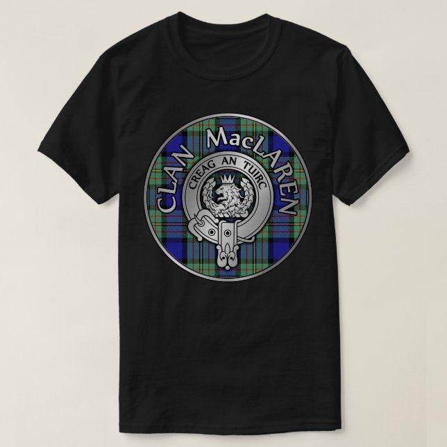 Clan MacLaren Wappen Tartan T-Shirt (Design vorne)