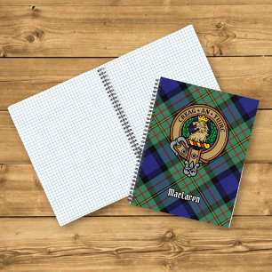 Clan MacLaren Wappen über Tartan Notizbuch