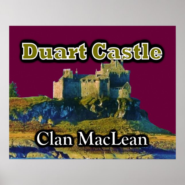 Clan MacLean Duart Castle Anpassen Sky Color Poster (Vorne)