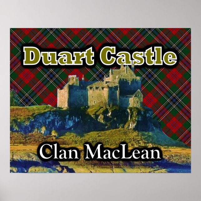 Clan MacLean Duart Castle Tartan Sky Poster (Vorne)