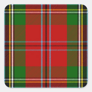 Clan MacLean Of Duart Tartan Quadratischer Aufkleber