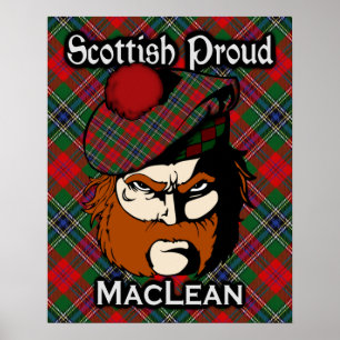 Clan MacLean schottisches Tartan-Plakat Poster