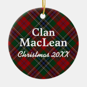 Clan MacLean Scottish Tartan Keramik Ornament