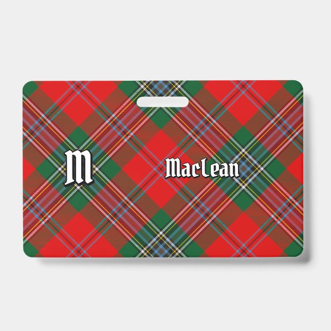 Clan MacLean Tartan Ausweis (Vorderseite)