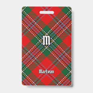Clan MacLean Tartan Ausweis