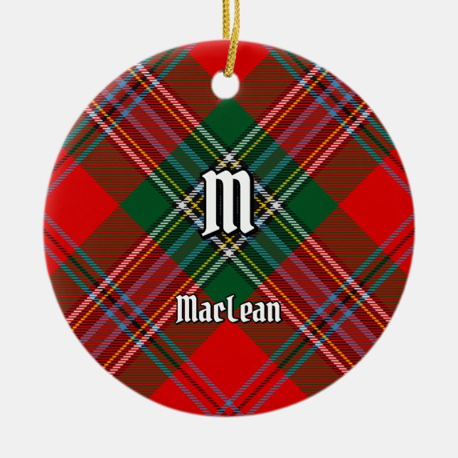 Clan MacLean Tartan Keramik Ornament (Vorne)