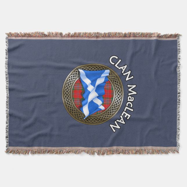 Clan MacLean Tartan Knot & Flag Decke (Vorderseite)