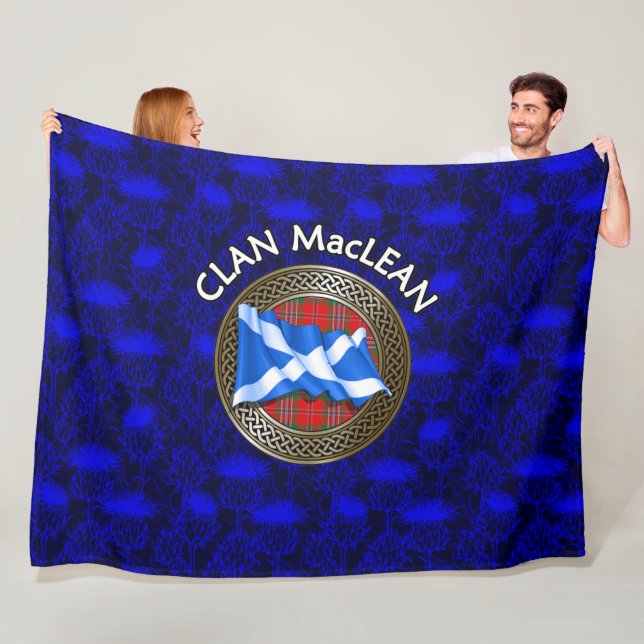 Clan MacLean Tartan Knot & Flag Fleecedecke (Beispiel)