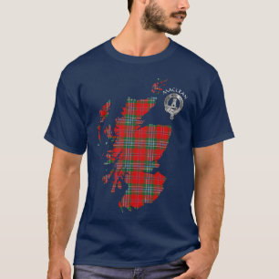 Clan MacLean Tartan Map & Wappen T-Shirt