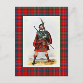 Clan MacLean Vintag Illustration Tartan Frame Postkarte