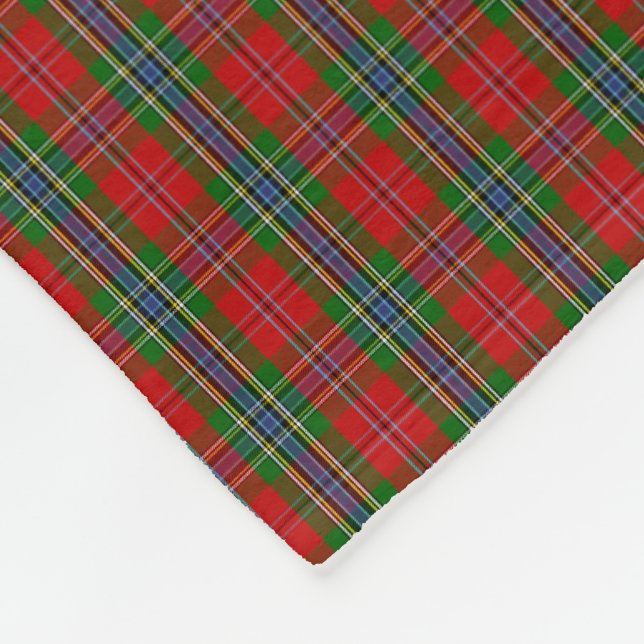 Clan MacLean von Duart Tartan Fleecedecke (Ecke)