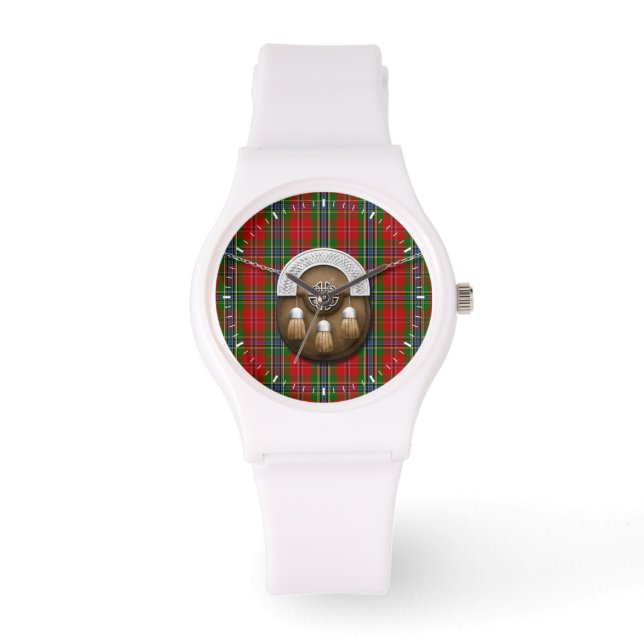 Clan MacLean von Duart Tartan und Sporran Armbanduhr (Vorderseite)