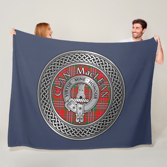 Clan MacLean Wappen & Tartan Knot Fleece Blanket (Beispiel)