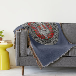 Clan MacLean Wappen & Tartan Knot Throw Blanket Decke
