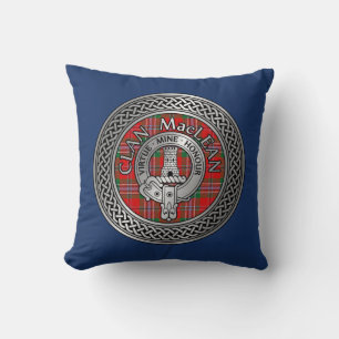 Clan MacLean Wappen & Tartan Knot Throw Pillow Kissen
