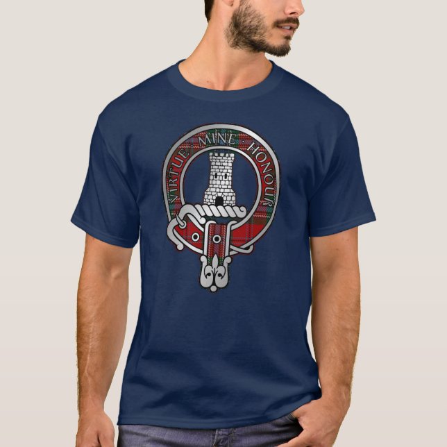 Clan MacLean Wappen & Tartan T - Shirt (Vorderseite)