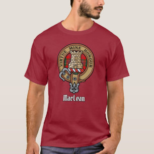 Clan MacLean Wappen über Tartan T-Shirt