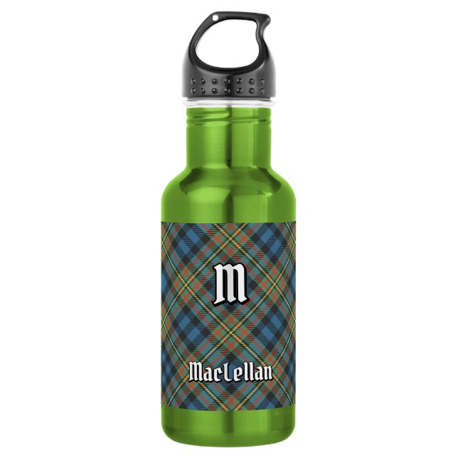 Clan MacLellan Ancient Tartan Edelstahlflasche (Vorderseite)