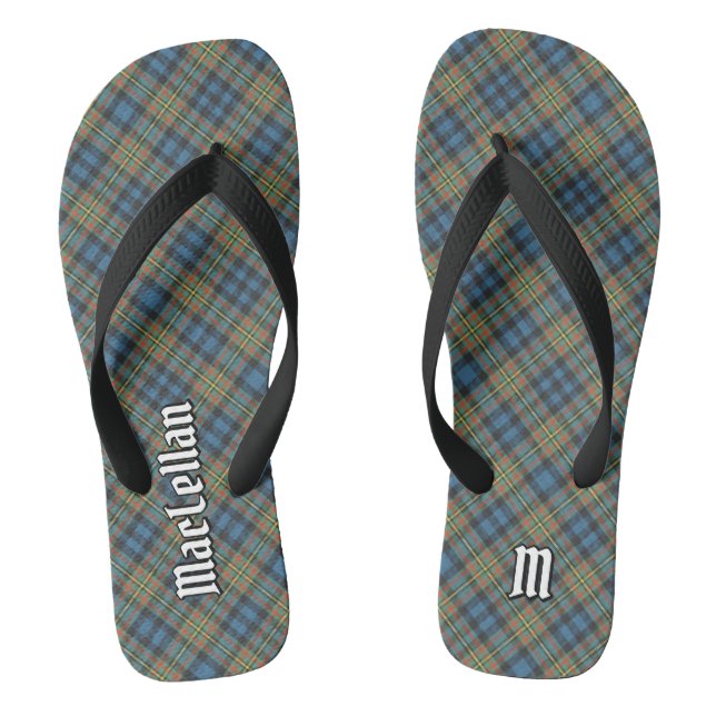 Clan MacLellan Ancient Tartan Flip Flops (Fußbett)