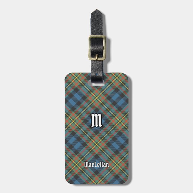 Clan MacLellan Ancient Tartan Gepäckanhänger (Vorderseite vertikal)