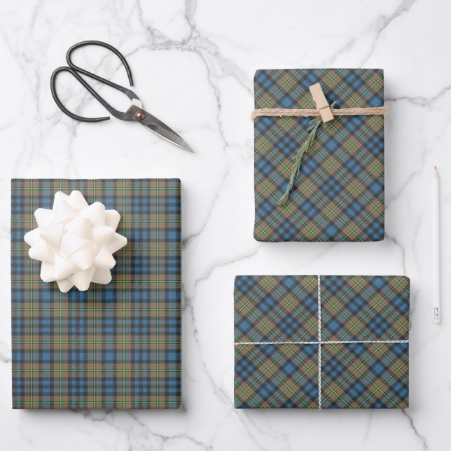 Clan MacLellan Ancient Tartan Geschenkpapier Set (Vorderseite)
