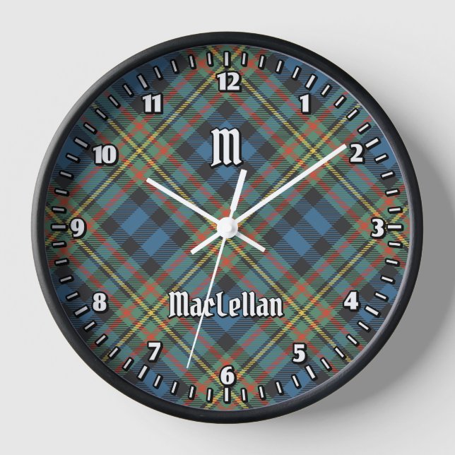 Clan MacLellan Ancient Tartan Uhr (Vorderseite)