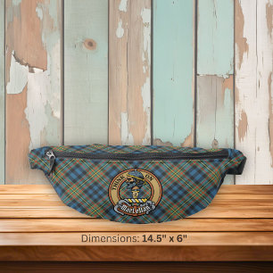 Clan MacLellan-Wappen über altem Tartan Bauchtasche