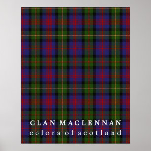 Clan MacLennan Farben von SchottlandTartan Poster