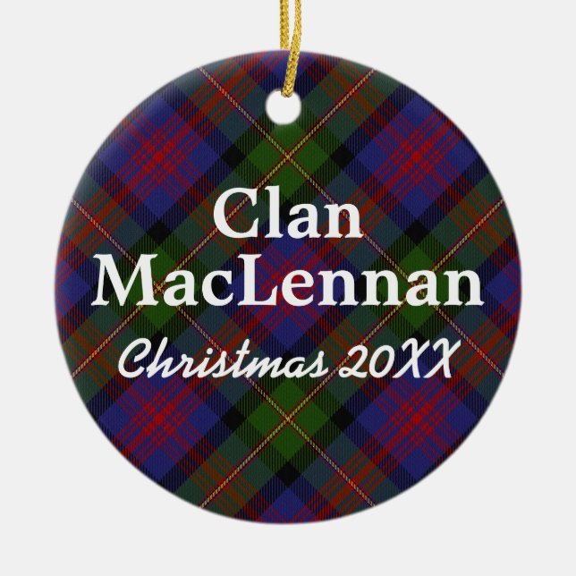 Clan MacLennan Scottish Tartan Keramikornament (Vorne)
