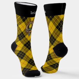 Clan MacLeod aus Lewis Wappen über Tartan Socks Socken