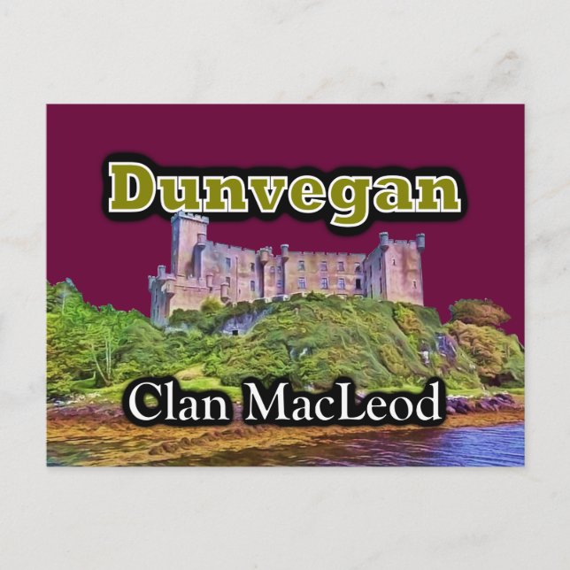 Clan MacLeod Dunvegan Castle Anpassen Sky Color Postkarte (Vorderseite)