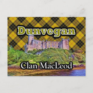 Clan MacLeod Dunvegan Castle Tartan Sky Postkarte