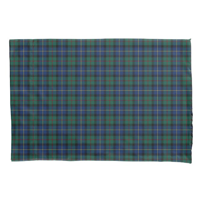 Clan MacLeod Green und Blue Scottish Kariert Kissenbezug (Vorderseite)