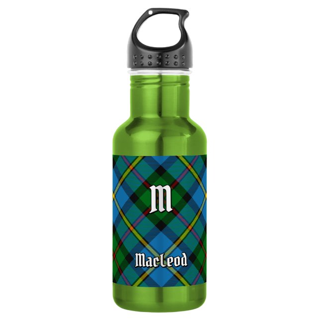Clan MacLeod Hunting Tartan Edelstahlflasche (Vorderseite)