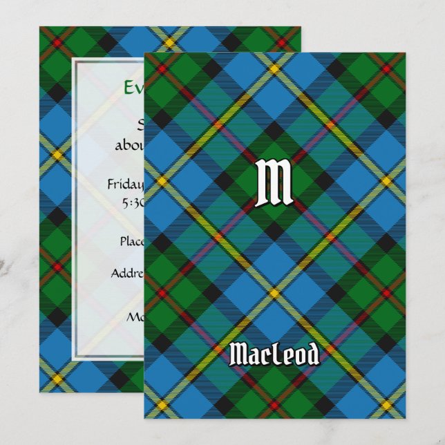 Clan MacLeod Hunting Tartan Einladung (Vorne/Hinten)