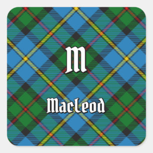 Clan MacLeod Hunting Tartan Quadratischer Aufkleber