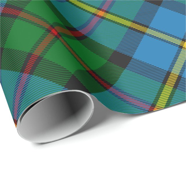 Clan MacLeod Jagd Tartan Rotated Wrapping Paper Geschenkpapier (Rolleneckpunkt)