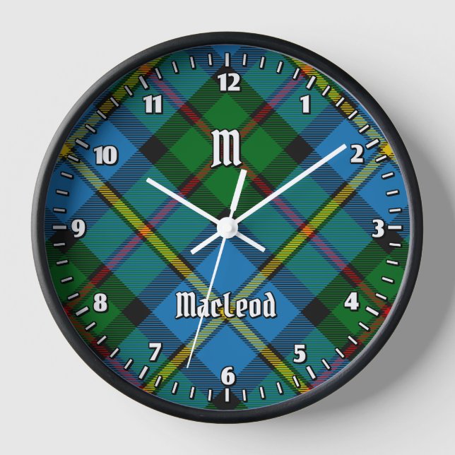 Clan MacLeod Jagd Tartan Uhr (Vorderseite)