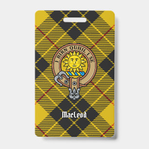 Clan MacLeod of Lewis Wappen über Tartan Ausweis