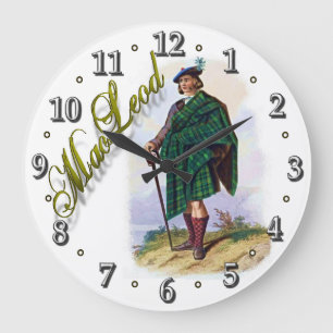 Clan MacLeod Scottish Dream Clock Große Wanduhr