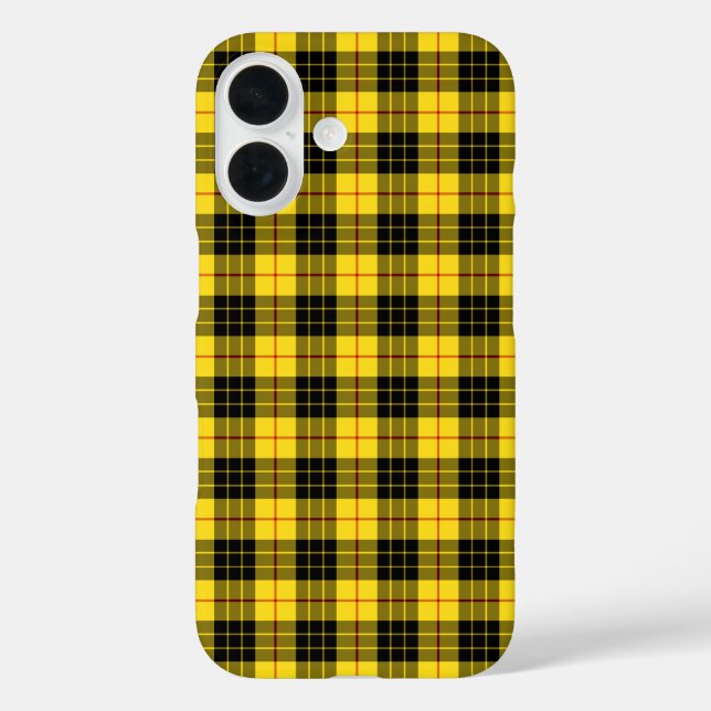 Clan MacLeod Tartan Gelb und Schwarz Kariert Case-Mate iPhone Hülle (Rückseite)