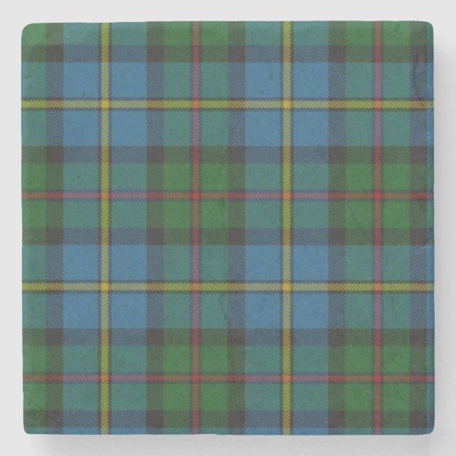 Clan MacLeod Tartan-karierter SteinUntersetzer (Vorderseite)
