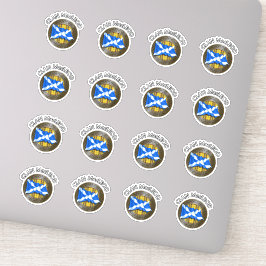 Clan MacLeod Tartan Knot & Flag Aufkleber