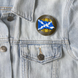 Clan MacLeod Tartan Knot & Flag Button