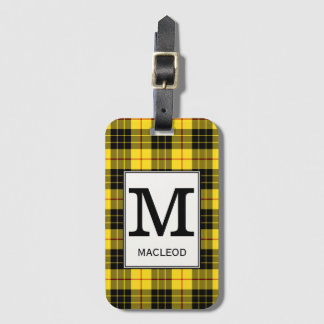 Clan MacLeod Tartan Mit Monogramm Gepäckanhänger