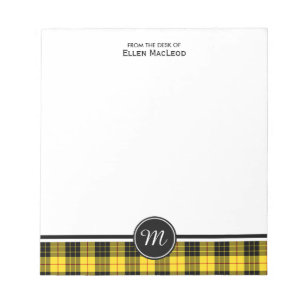 Clan MacLeod Tartan Monogram Notizblock