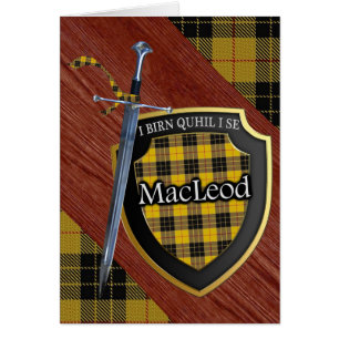 Clan MacLeod Tartan-schottisches Schild u. Klinge